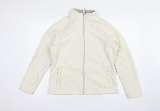Bhs Women’s Ivory UK 14 Fleece Full Zip Basic Jacket Pockets
