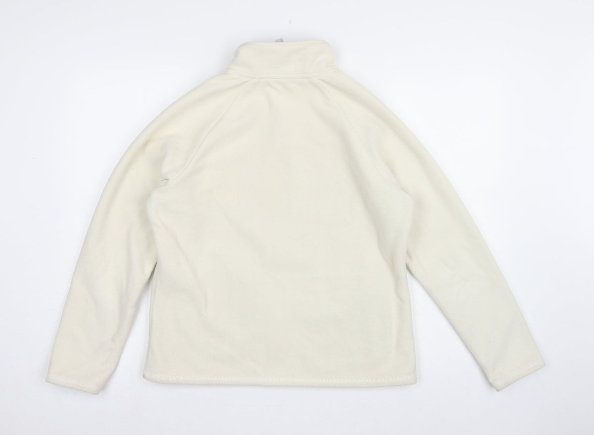 Bhs Women’s Ivory UK 14 Fleece Full Zip Basic Jacket Pockets