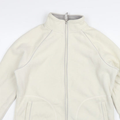 Bhs Women’s Ivory UK 14 Fleece Full Zip Basic Jacket Pockets