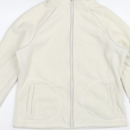 Bhs Women’s Ivory UK 14 Fleece Full Zip Basic Jacket Pockets