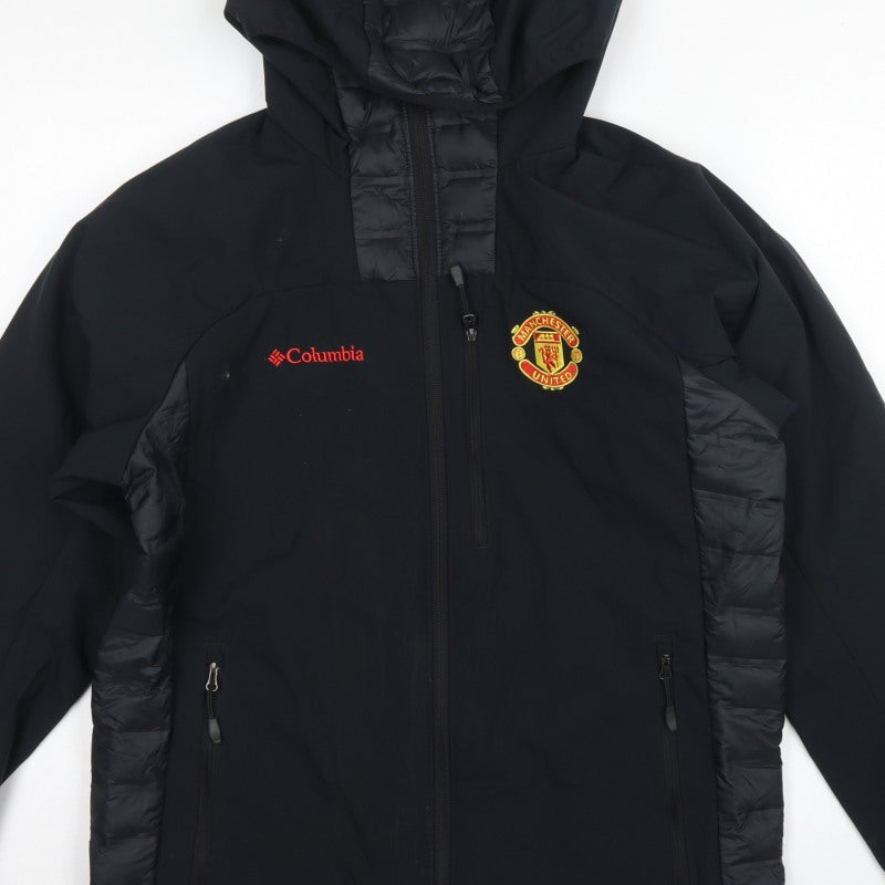 Columbia Men Black M Manchester United Omni-Heat Hooded Puffer Jacket