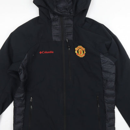 Columbia Men Black M Manchester United Omni-Heat Hooded Puffer Jacket