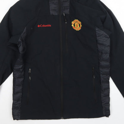 Columbia Men Black M Manchester United Omni-Heat Hooded Puffer Jacket