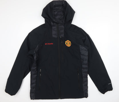 Columbia Men Black M Manchester United Omni-Heat Hooded Puffer Jacket