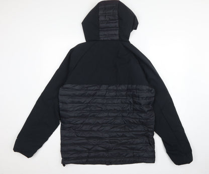Columbia Men Black M Manchester United Omni-Heat Hooded Puffer Jacket