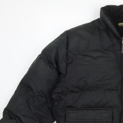 Sonneti Teens Black M Down Puffer Jacket Full Zip Logo