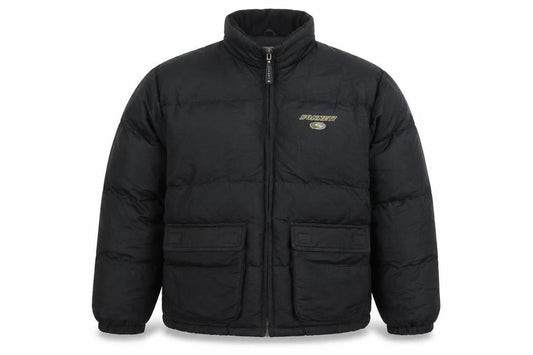 Front view of Sonneti Teens Black M Down Puffer Jacket Full Zip Logo