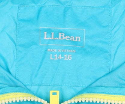 Additional view of L.L.Bean Teens Blue Yellow L 14-16 Hooded Anorak Jacket