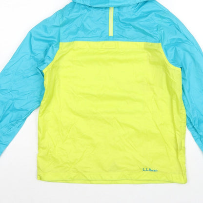 Additional view of L.L.Bean Teens Blue Yellow L 14-16 Hooded Anorak Jacket