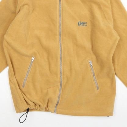 Cotton Traders Men’s Yellow Fleece Jacket L Full Zip Outdoor