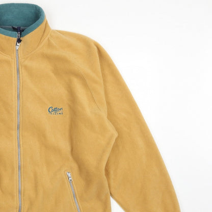 Cotton Traders Men’s Yellow Fleece Jacket L Full Zip Outdoor