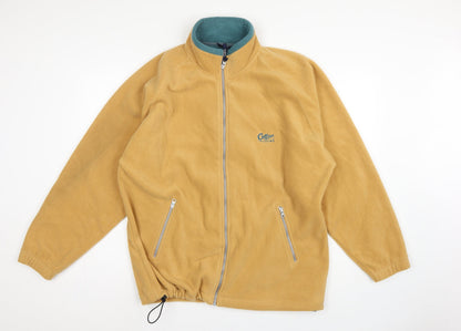 Cotton Traders Men’s Yellow Fleece Jacket L Full Zip Outdoor
