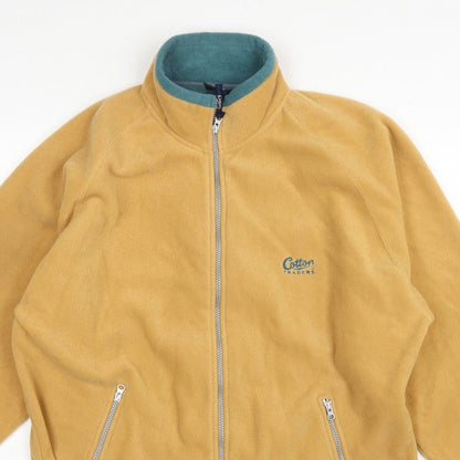 Cotton Traders Men’s Yellow Fleece Jacket L Full Zip Outdoor