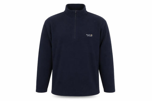 Front view of Regatta Men’s Navy Blue XL 1/4 Zip Fleece Sweatshirt Outdoor