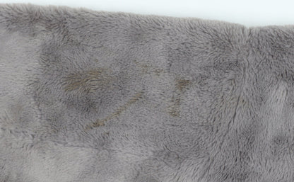 ASOS DESIGN Women's Grey UK 8 Faux Fur Cropped Zip Jacket