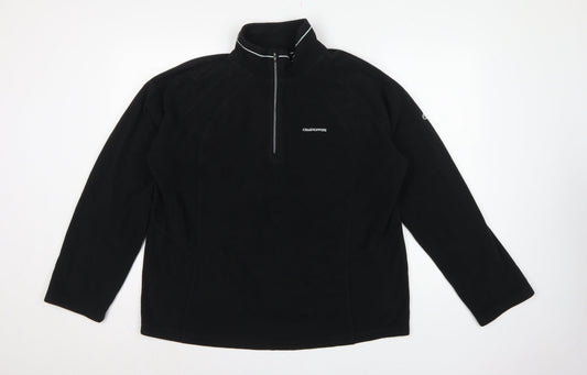 Craghoppers Women’s Black UK 20 Fleece 1/4 Zip High Neck Sweatshirt