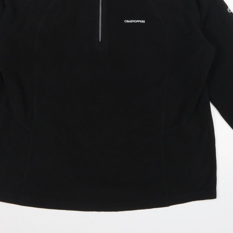 Craghoppers Women’s Black UK 20 Fleece 1/4 Zip High Neck Sweatshirt