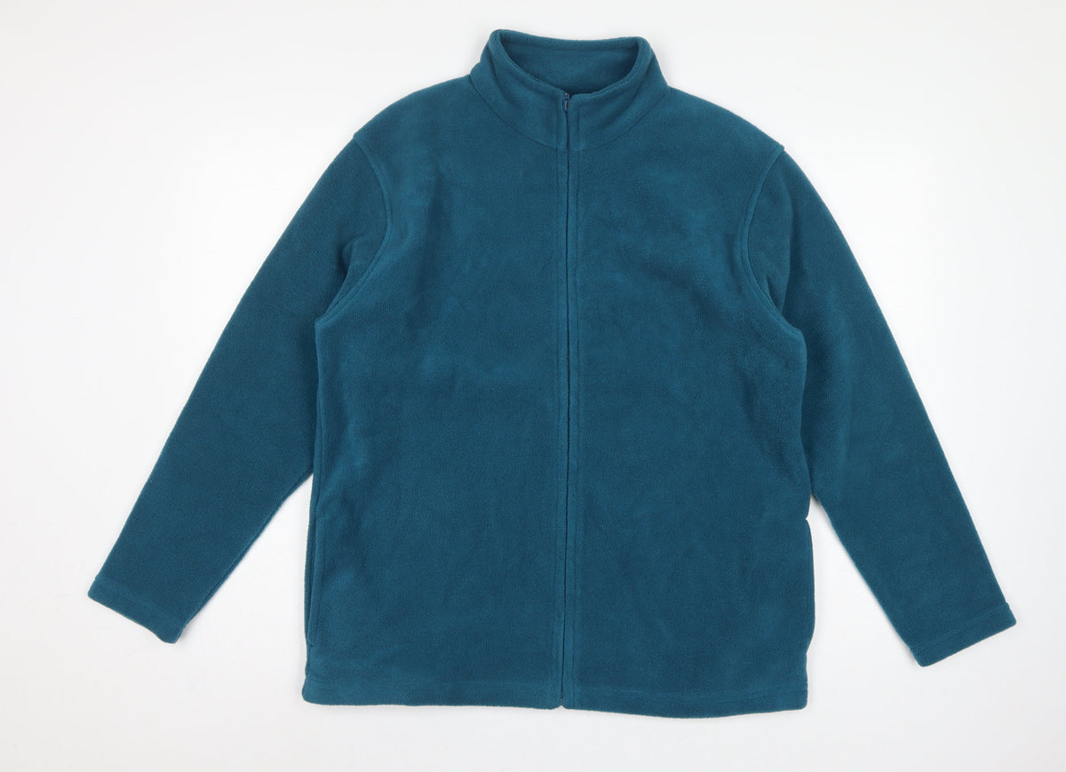EWM Women’s Blue Fleece Jacket UK 14 Full Zip Collared