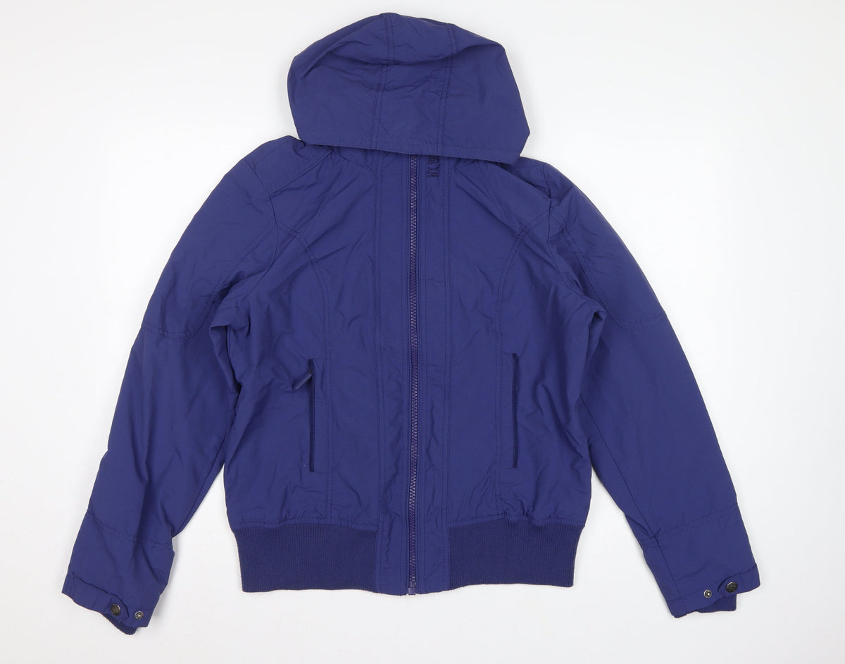 Next Women’s Blue Size 16 Hooded Bomber Jacket Full Zip