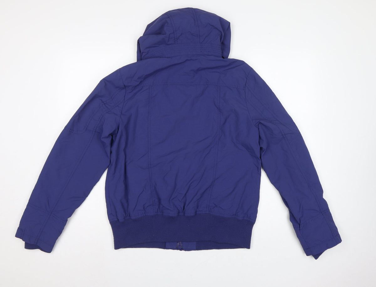 Next Women’s Blue Size 16 Hooded Bomber Jacket Full Zip