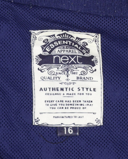 Next Women’s Blue Size 16 Hooded Bomber Jacket Full Zip