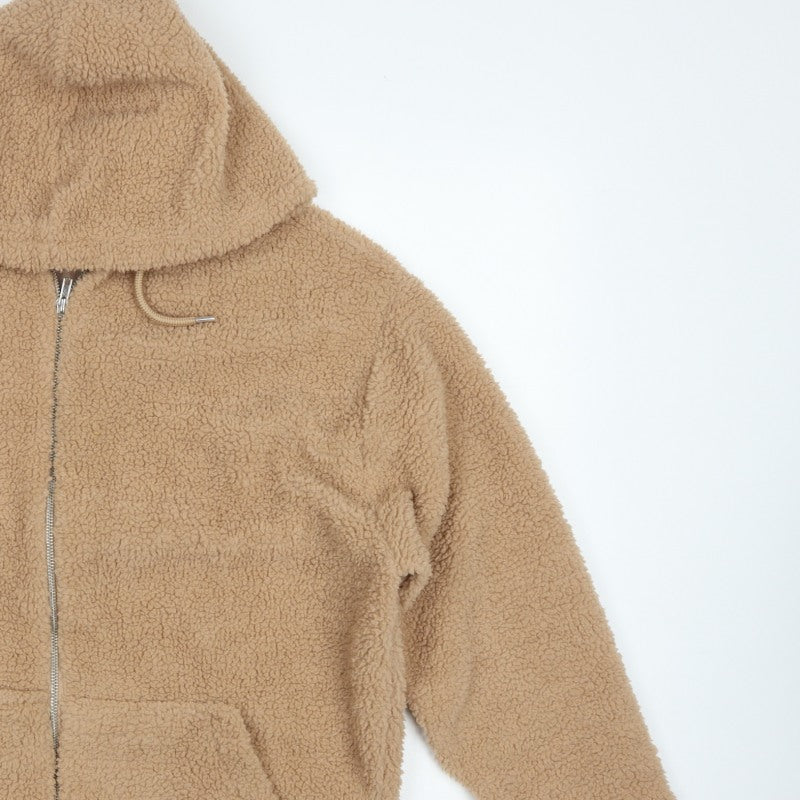 ASOS Design Women’s Beige XS Teddy Fleece Hooded Zip Jacket
