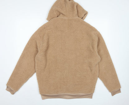 ASOS Design Women’s Beige XS Teddy Fleece Hooded Zip Jacket
