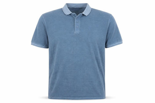 Front view of Jacamo Men’s Blue XL Short Sleeve Classic Polo Shirt
