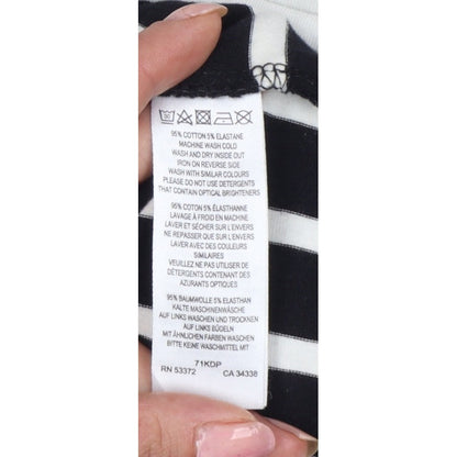 French Connection Women Black White Striped UK 10 Shift Jersey Dress