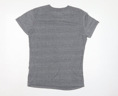 Superdry Women’s Grey XL Logo Graphic Jersey T-Shirt Short Sleeve