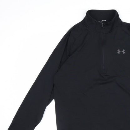 Under Armour Men Black L Athletic 1/4 Zip Long Sleeve Pullover
