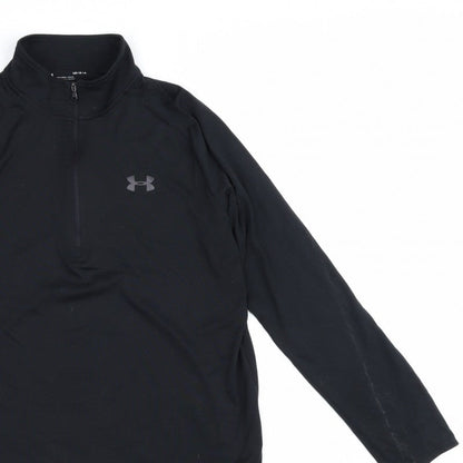 Under Armour Men Black L Athletic 1/4 Zip Long Sleeve Pullover