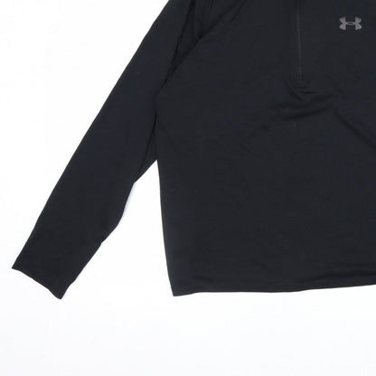 Under Armour Men Black L Athletic 1/4 Zip Long Sleeve Pullover