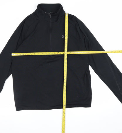 Under Armour Men Black L Athletic 1/4 Zip Long Sleeve Pullover