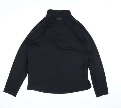 Under Armour Men Black L Athletic 1/4 Zip Long Sleeve Pullover
