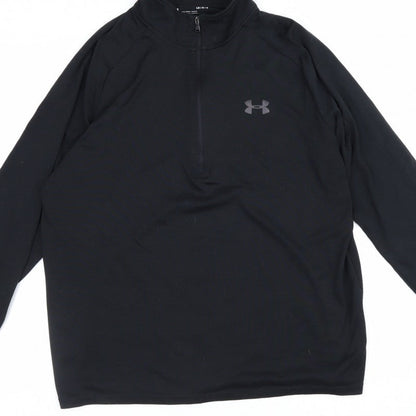 Under Armour Men Black L Athletic 1/4 Zip Long Sleeve Pullover