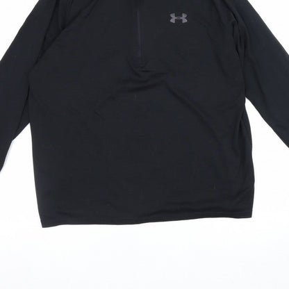 Under Armour Men Black L Athletic 1/4 Zip Long Sleeve Pullover