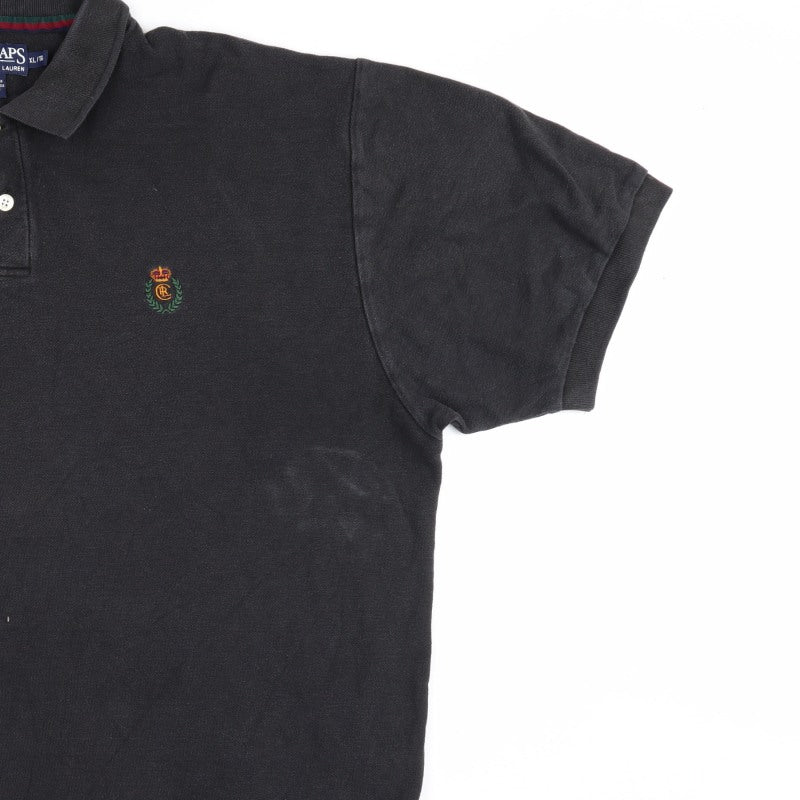 Chaps Ralph Lauren Men’s Black XL Classic Cotton Logo Polo Shirt