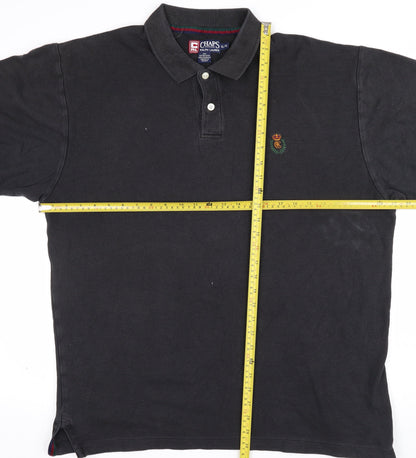 Chaps Ralph Lauren Men’s Black XL Classic Cotton Logo Polo Shirt