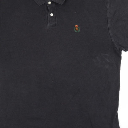 Chaps Ralph Lauren Men’s Black XL Classic Cotton Logo Polo Shirt