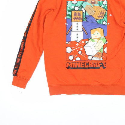 Minecraft Boys Orange Graphic Print Pullover Sweatshirt 11-12 Years