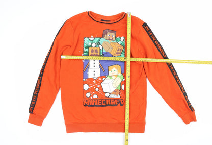 Minecraft Boys Orange Graphic Print Pullover Sweatshirt 11-12 Years