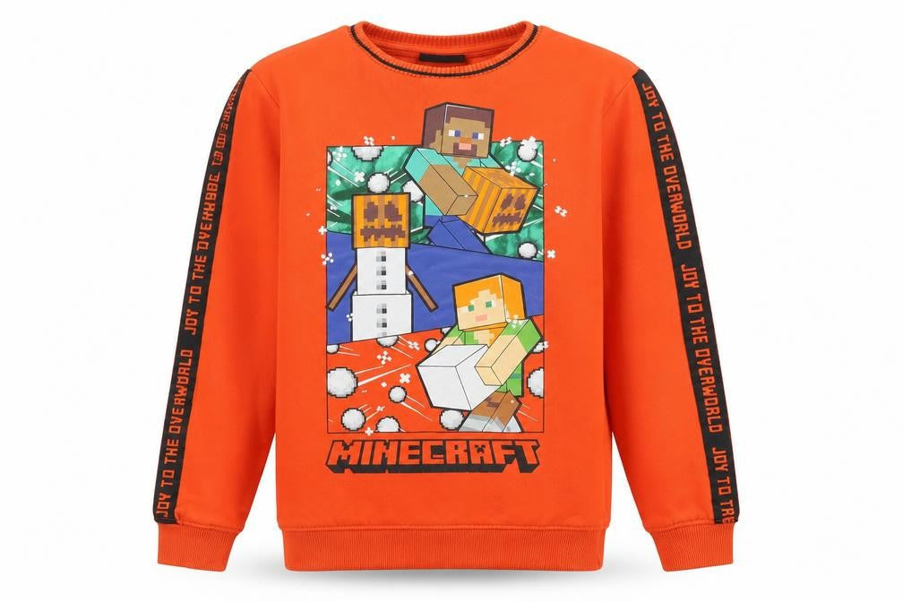 Minecraft Boys Orange Graphic Print Pullover Sweatshirt 11-12 Years