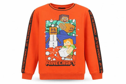 Minecraft Boys Orange Graphic Print Pullover Sweatshirt 11-12 Years