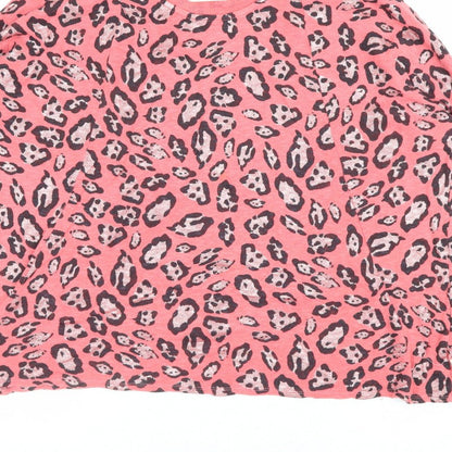 Postcard from Brighton Women Pink Leopard Print Knit Jumper Size S