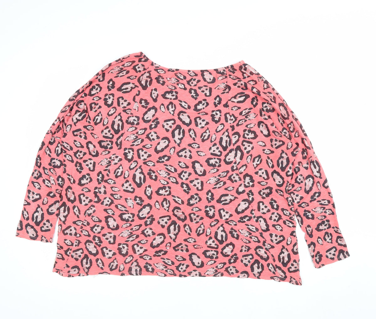 Postcard from Brighton Women Pink Leopard Print Knit Jumper Size S