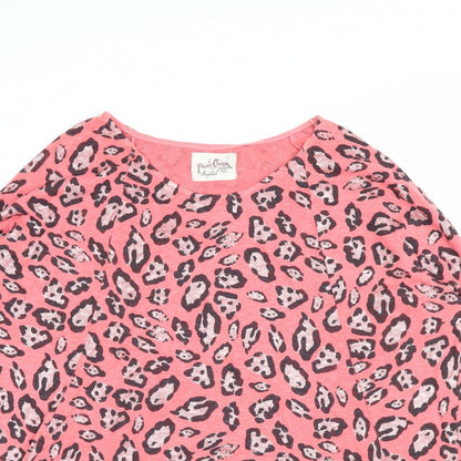 Postcard from Brighton Women Pink Leopard Print Knit Jumper Size S