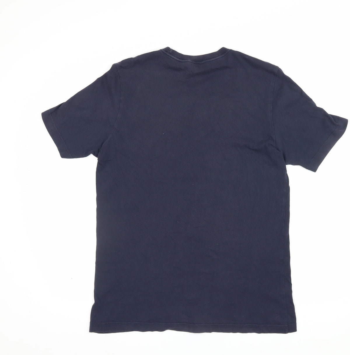 adidas Mens S Blue Logo Graphic Crew Neck Short Sleeve T-Shirt