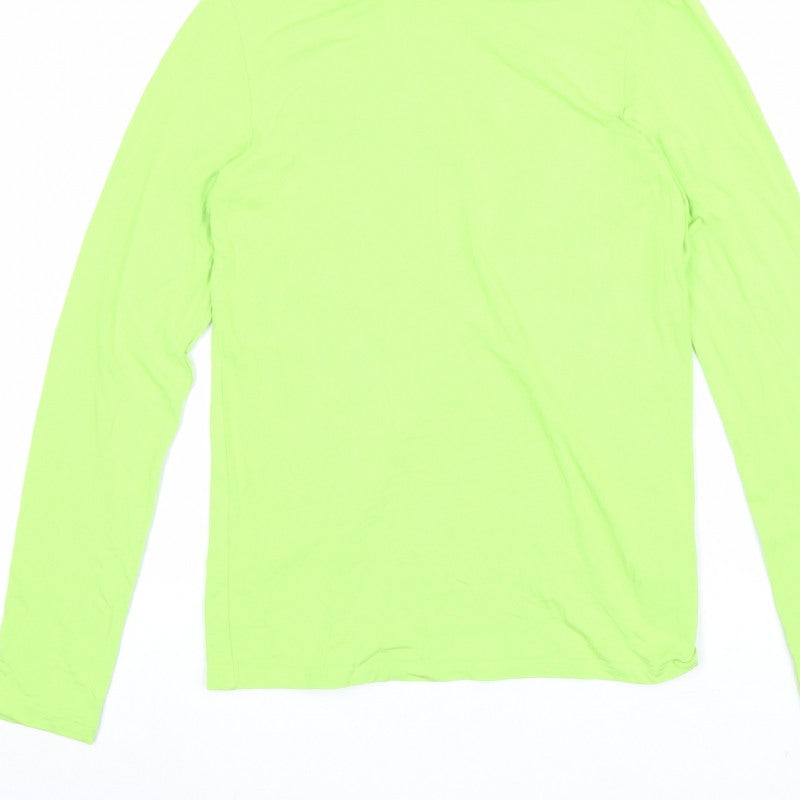 COS Women Green UK 10 Basic Roll Neck Long Sleeve Jersey Top