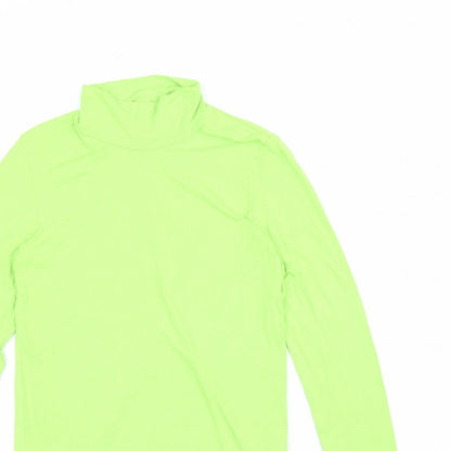 COS Women Green UK 10 Basic Roll Neck Long Sleeve Jersey Top